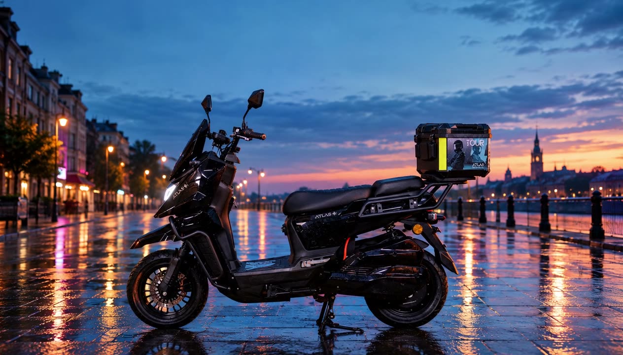 Електроскутер ATLAS Tour Box Plus 2500W Black